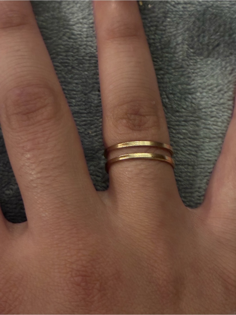 Minimalist Gold Double Band Ring